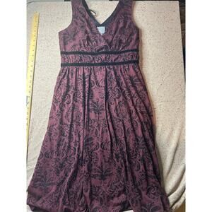 Rabbit Rabbit Rabbit Raised Velvet Dress Maroon Black Whimsygoth Fairy Witchy 8